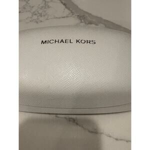 Michael Kors Sunglasses Glasses Hard Case Oversized Clamshell White‎ EUC